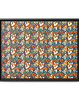 Corgi Carnival Couture Matte Canvas, Framed