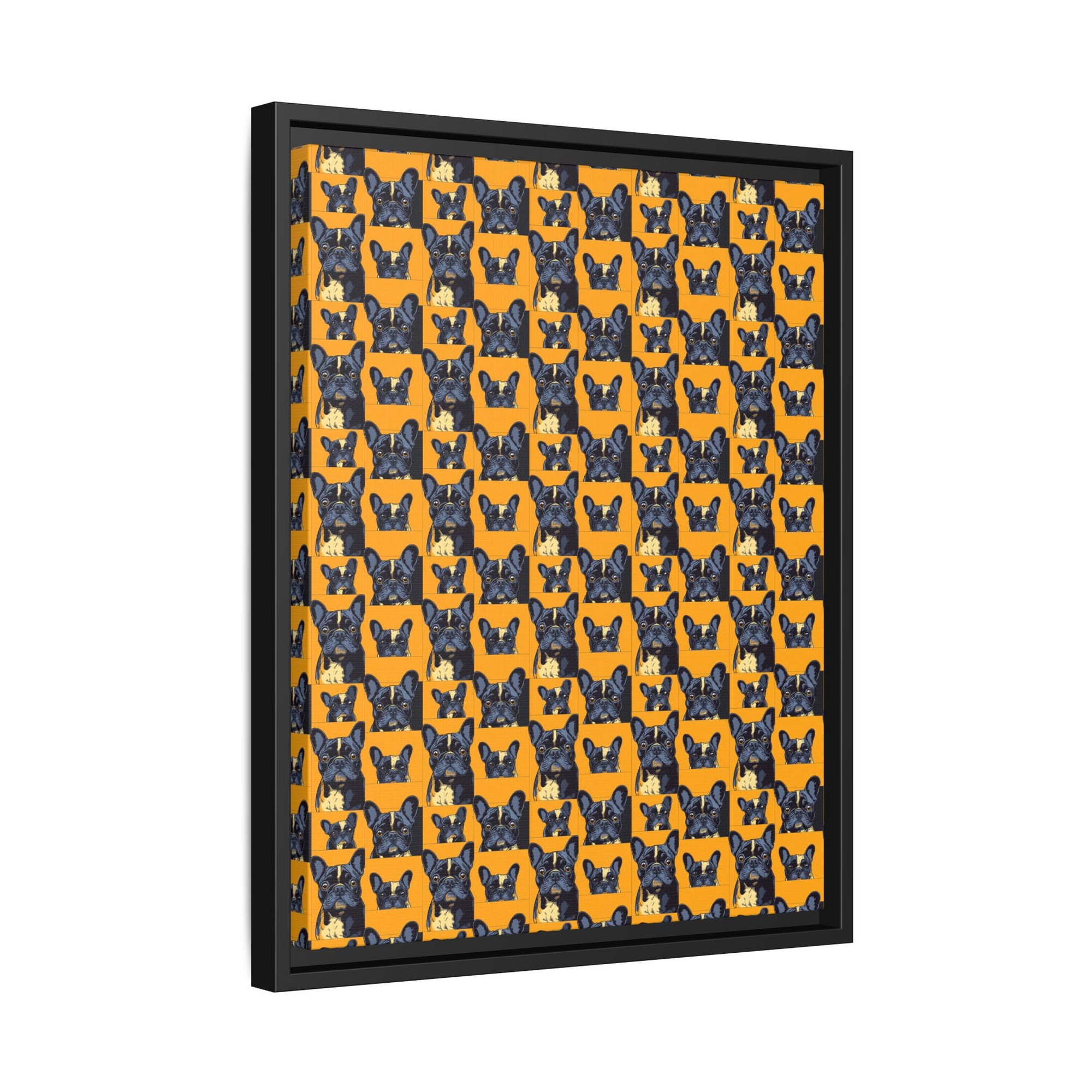 Frenchie Pawsitively Pawsome Peek-a-Boo Perfection Matte Canvas, Framed