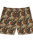 Beagle Blossoms Men's Mid-Length Swim Shorts