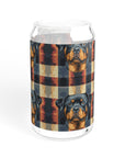 Pawsome Rottweiler Royalty Plaid Sipper Glass