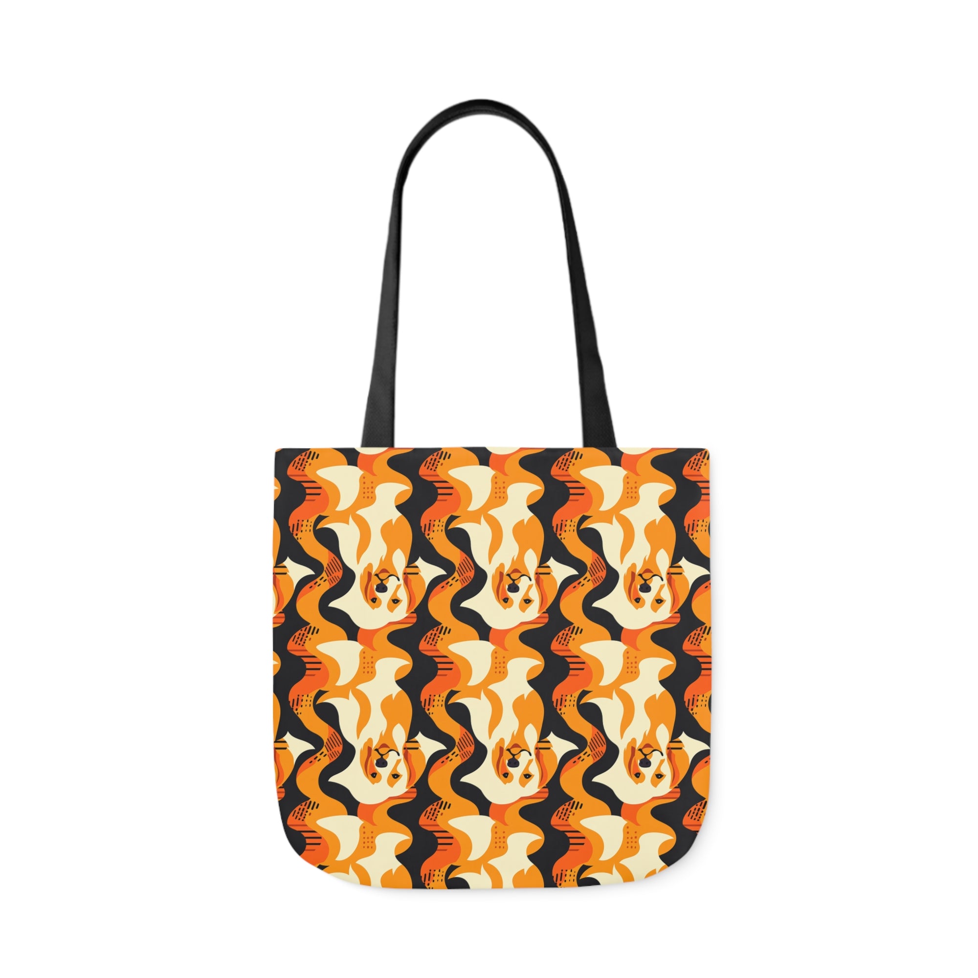 Golden Woof Abstract Glamour Canvas Tote Bag