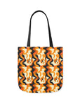 Golden Woof Abstract Glamour Canvas Tote Bag