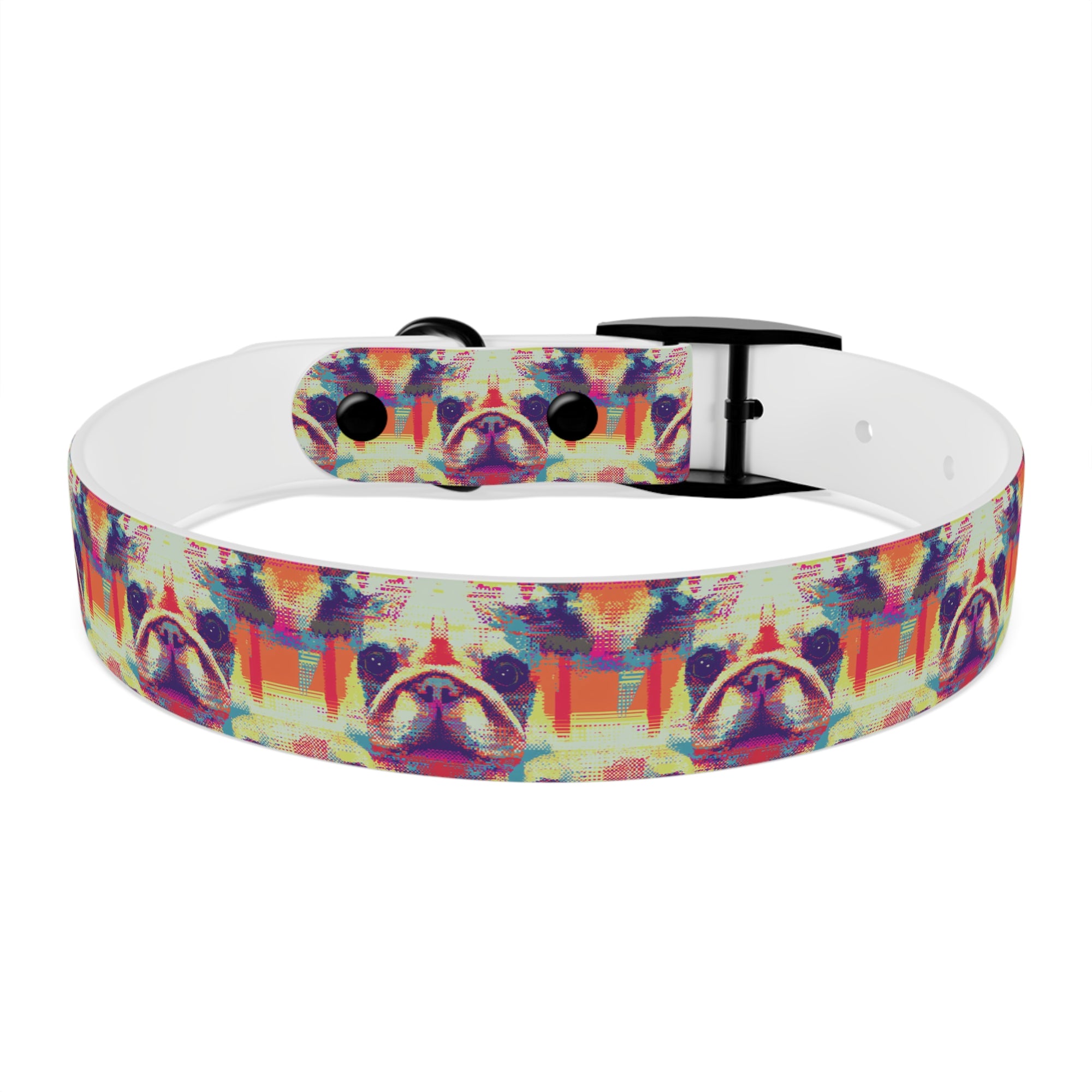 Glitchy Bulldog Blitz Dog Collar