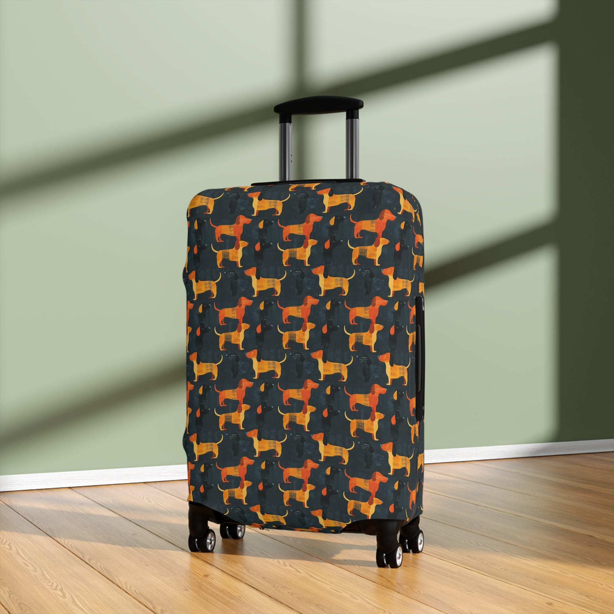 Dapper Dachshund Noir Glow Luggage Cover