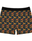 Dapper Dachshund Noir Glow Men's Boxer Briefs