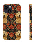 Golden Pawsatronic Tapestry Slim Phone Cases