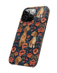 Floral Pawsome Dachsund Delight Slim Phone Cases