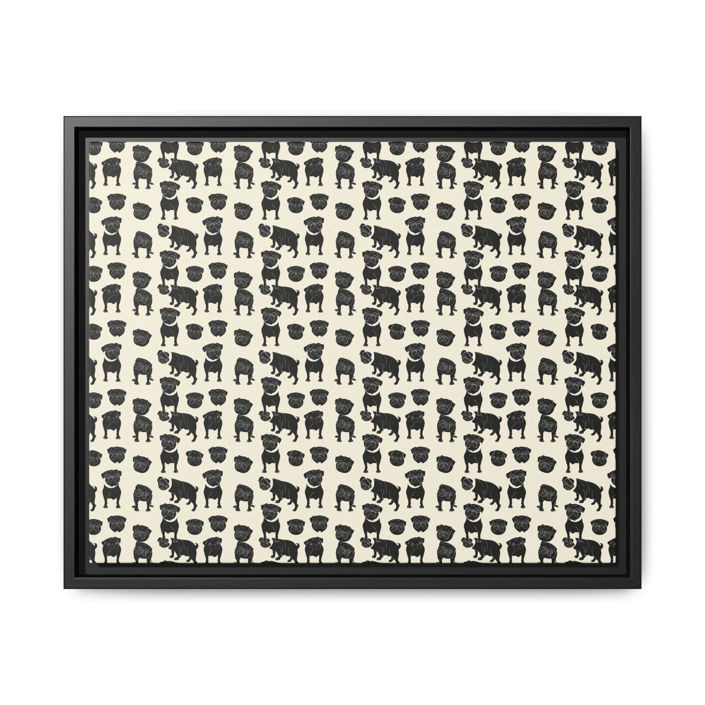 Puggie Pout Perfection Matte Canvas, Framed