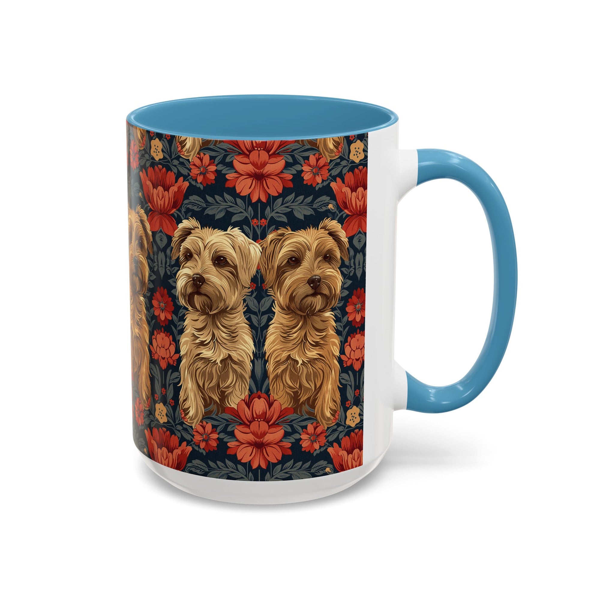 Yorkie Charm Twins Accent Coffee Mug