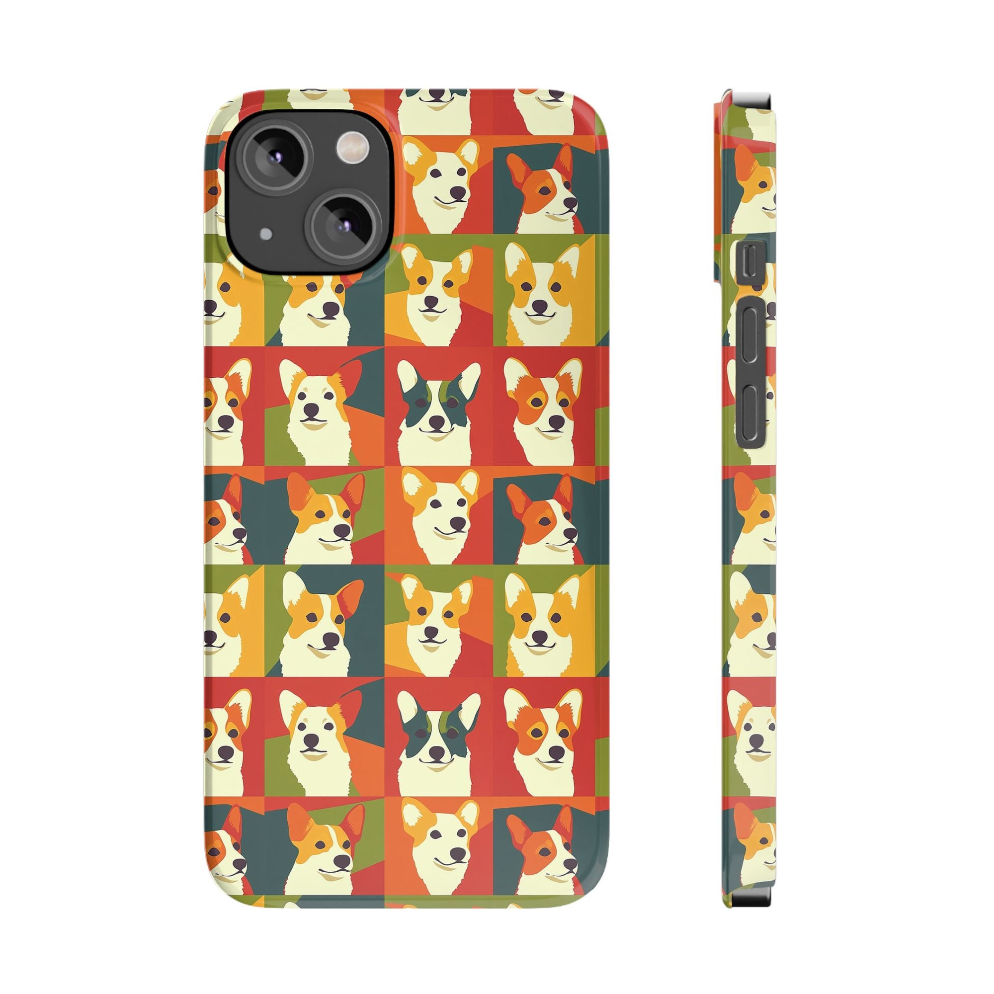 Corgi Chic Popart Pup Slim Phone Cases