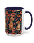 Floral Pawsome Dachsund Delight Accent Coffee Mug