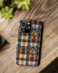 Pawsome Rottweiler Royalty Plaid Slim Phone Cases