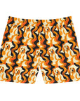 Golden Woof Abstract Glamour Men's Mid-Length Swim Shorts