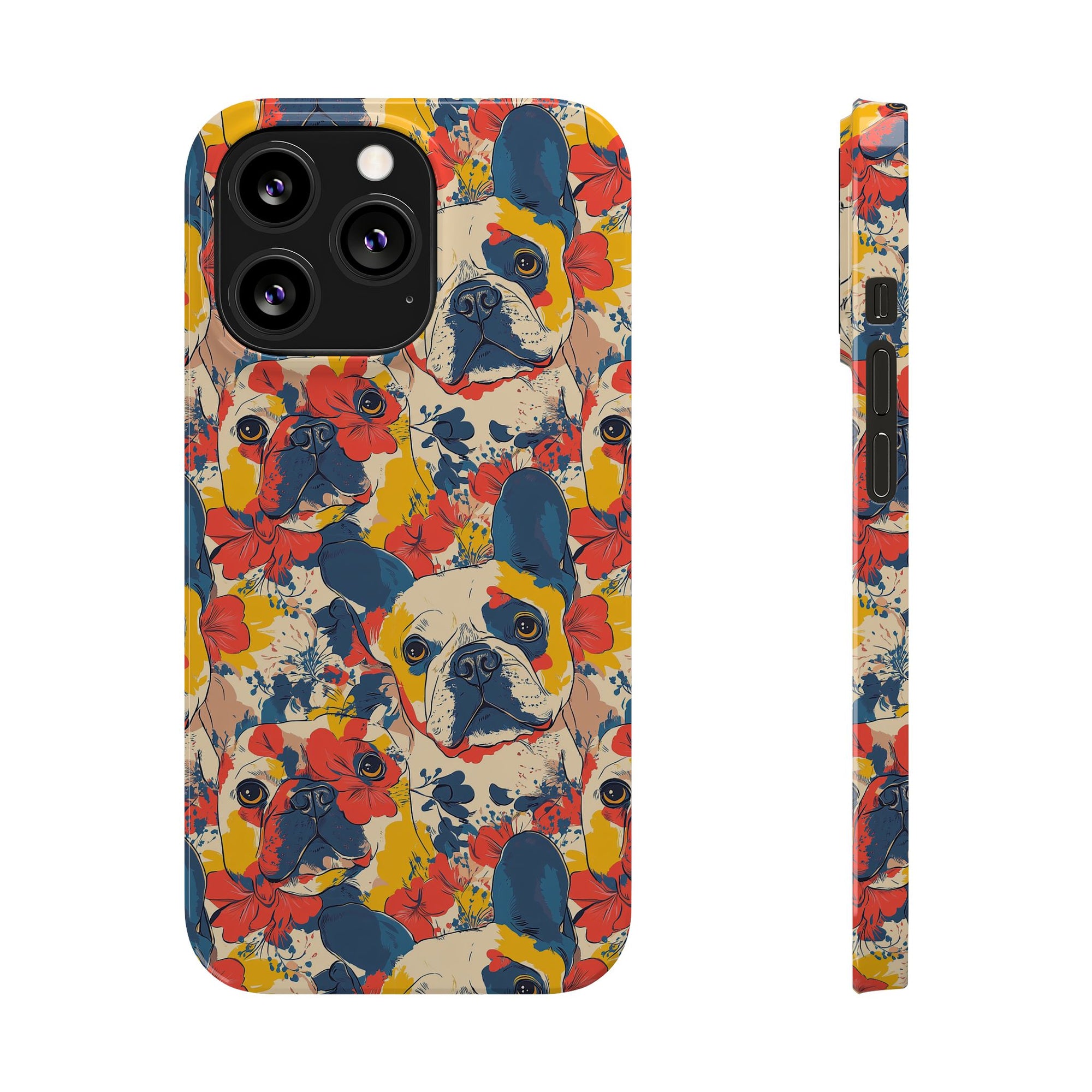 Bloom Pup Frenchietastic Splatter Slim Phone Cases