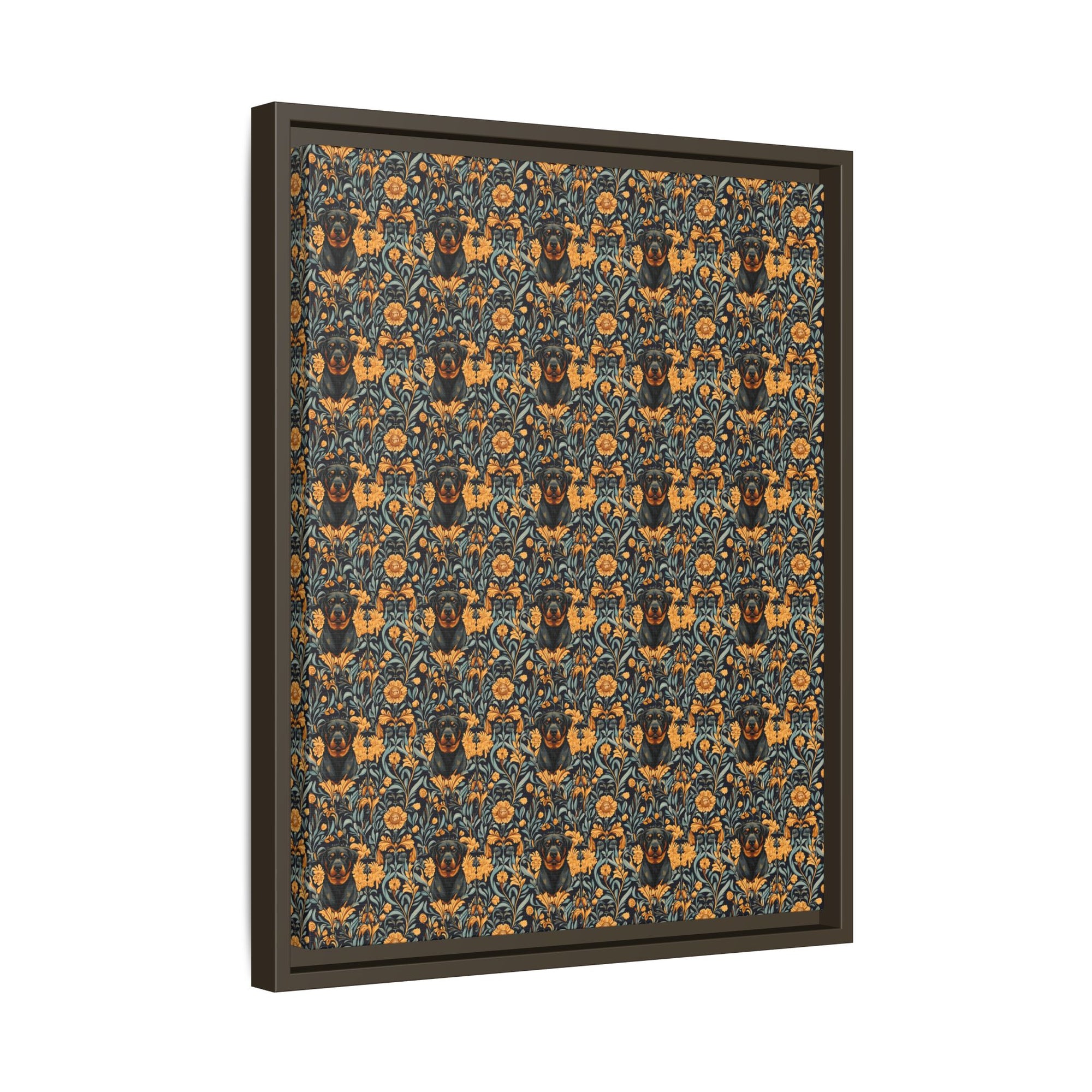 Ruffle Rottie Glamourific Matte Canvas, Framed