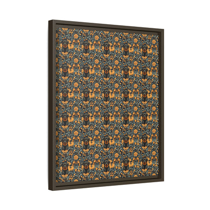 Ruffle Rottie Glamourific Matte Canvas, Framed