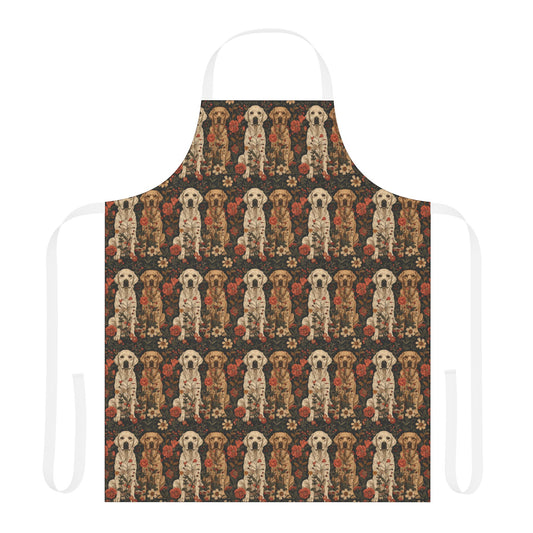 Blossoming Labradors Bouquet Apron