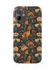 Dazzling Dachsund Blossoms & Foliage Slim Phone Cases