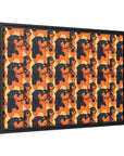 Rottweiler Chic Pawsitivity Matte Canvas, Framed