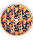 Impressionistic German Shepherds Wall Clock