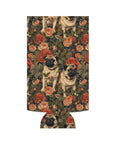 Blooming Pug Paradise Slim Can Cooler