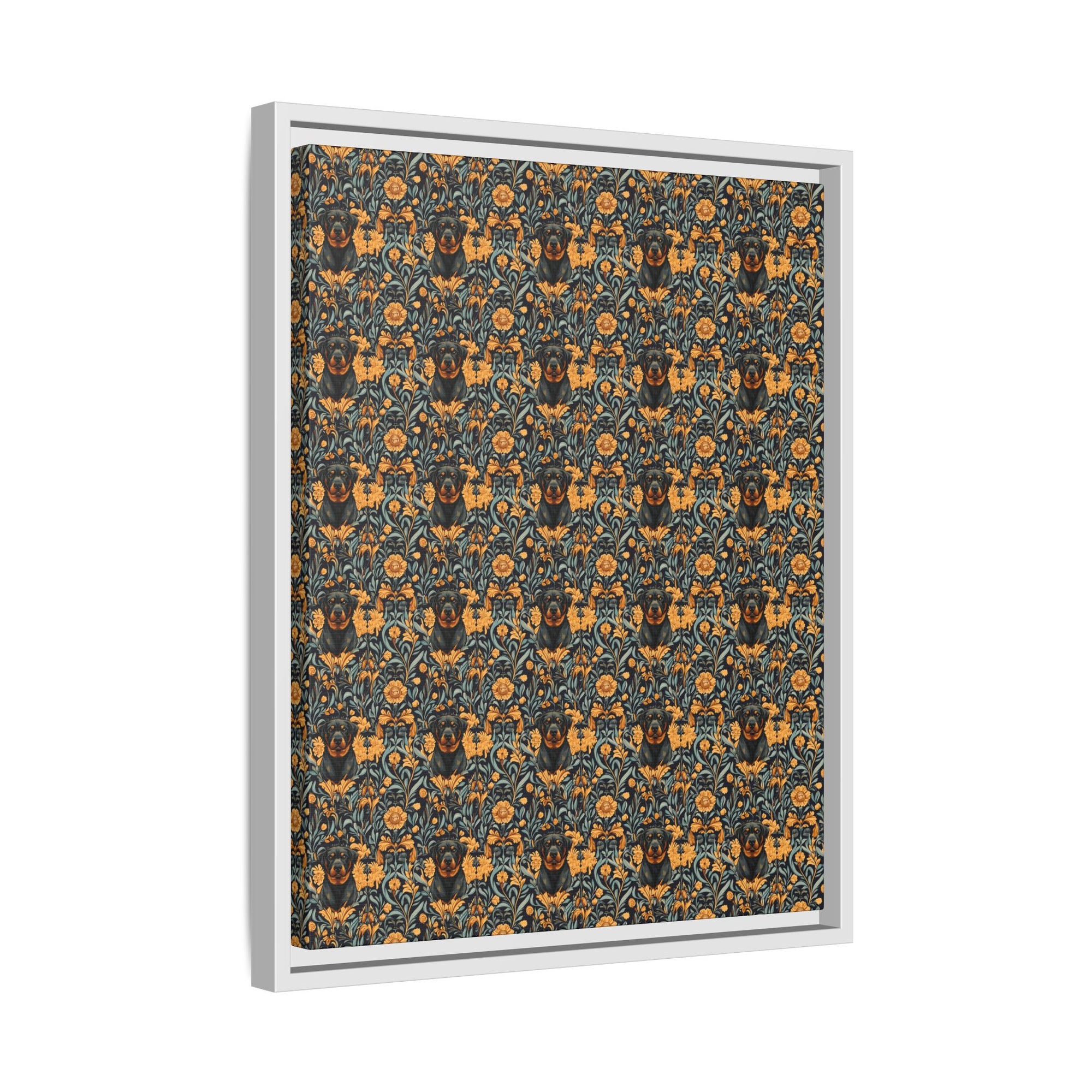 Ruffle Rottie Glamourific Matte Canvas, Framed