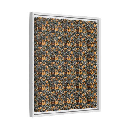 Ruffle Rottie Glamourific Matte Canvas, Framed