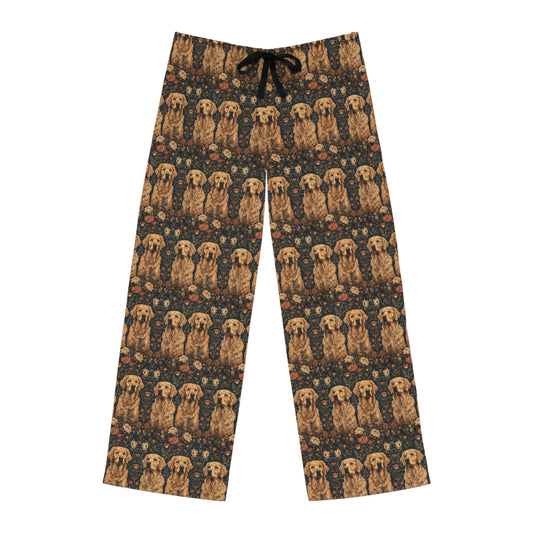 Fanciful Golden Paradise Blossom Men's Pajama Pants