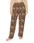 Blooming Pug Paradise Women's Pajama Pants