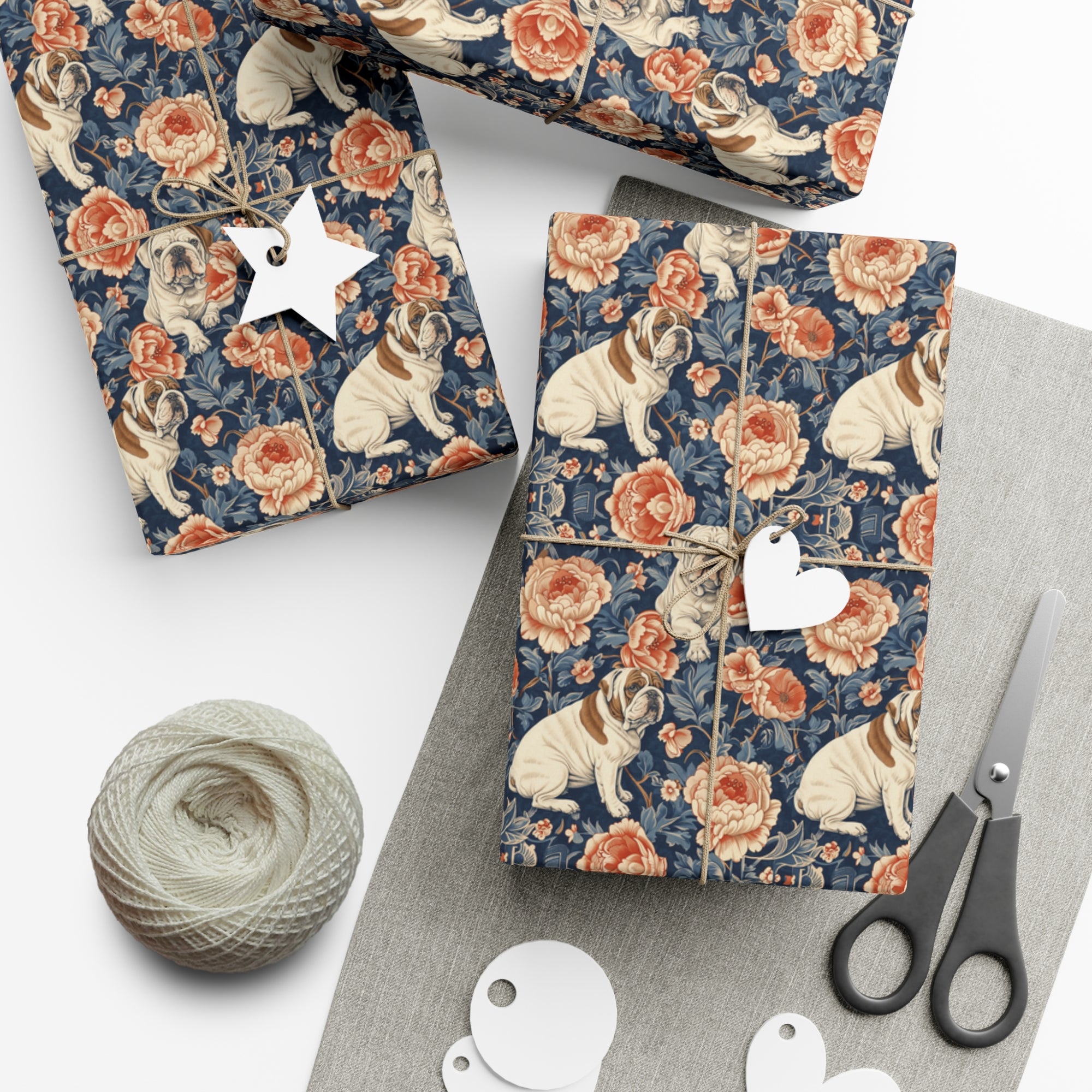 Blooming Bulldog Beauty Gift Wrap Papers