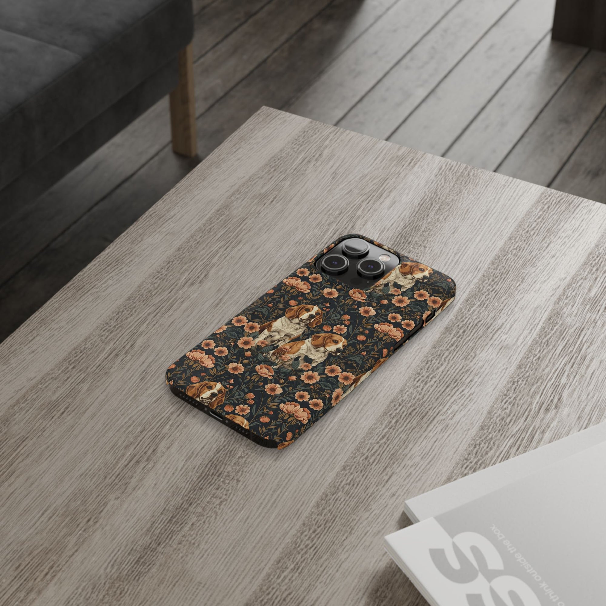 Beagle Blossom Bonanza Slim Phone Cases