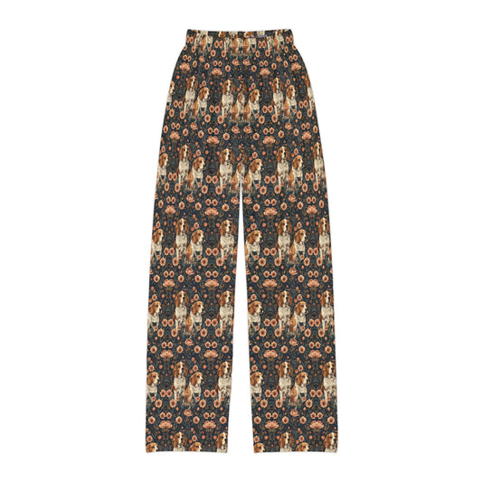 Beagle Blossom Bonanza Kids Pajama Pants