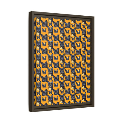 Frenchie Pawsitively Pawsome Peek-a-Boo Perfection Matte Canvas, Framed