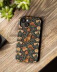 Dazzling Dachsund Blossoms & Foliage Slim Phone Cases