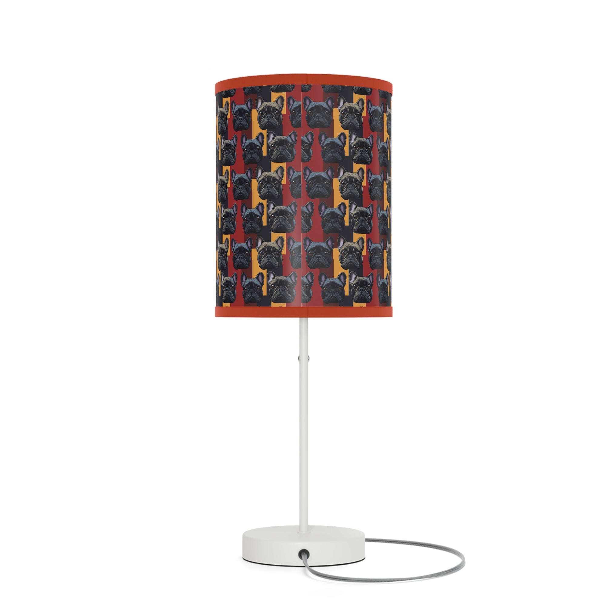 Chic Canine Checkmate - Frenchie Edition Lamp on a Stand