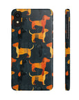 Dapper Dachshund Noir Glow Slim Phone Cases