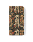 Blossoming Labradors Bouquet Flip Cases