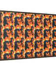 Rottweiler Chic Pawsitivity Matte Canvas, Framed