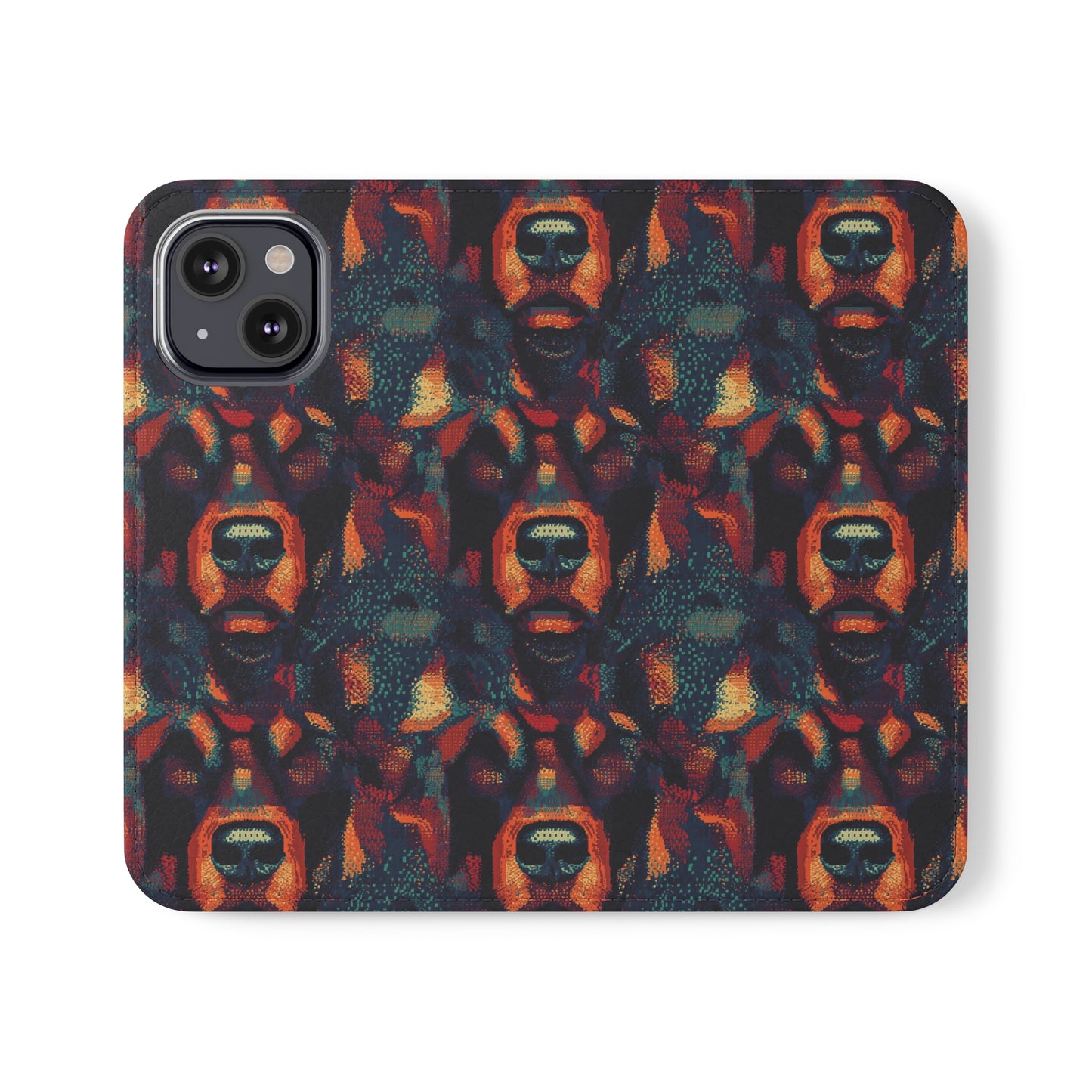 Rustic Rottie Charm Flip Cases