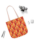 Golden Glamour Paws Canvas Tote Bag