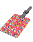 Bubblegum Glamour Bulldog Bouquet Luggage Tag