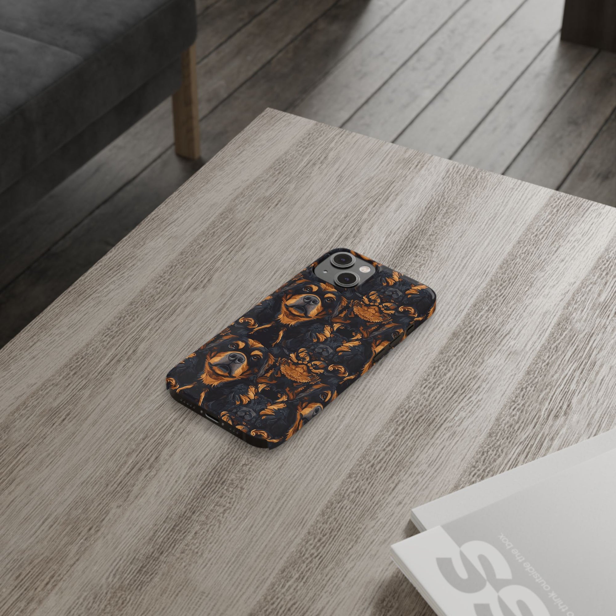 Modern Rottweiler Royalty Slim Phone Cases