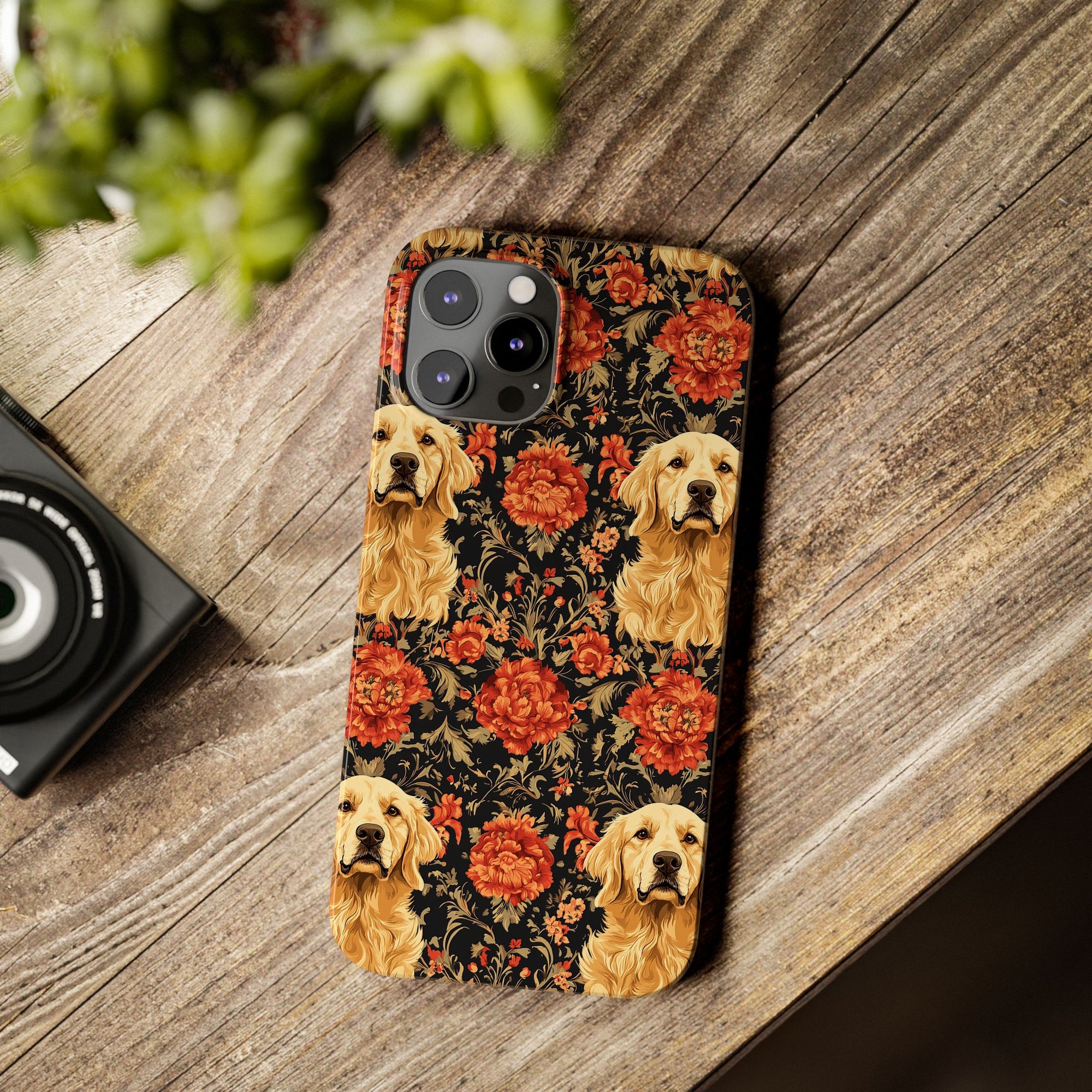 Golden Pawsatronic Tapestry Slim Phone Cases