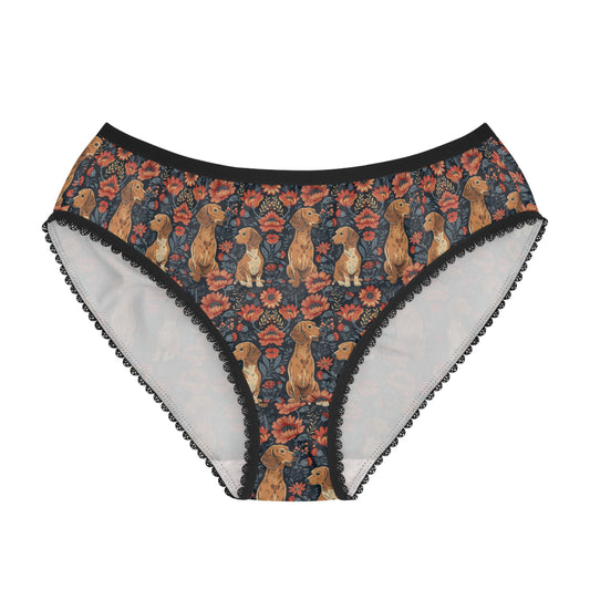 Floral Pawsome Dachsund Delight Women's Briefs