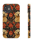 Golden Pawsatronic Tapestry Slim Phone Cases