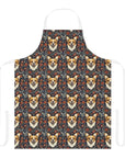 Floofy Corgi Blossom Blast Apron