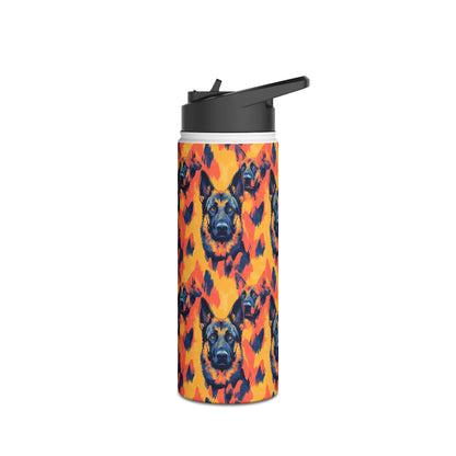 Impressionistic German Shepherds Stainless Steel Water Bottle