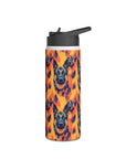 Impressionistic German Shepherds Stainless Steel Water Bottle