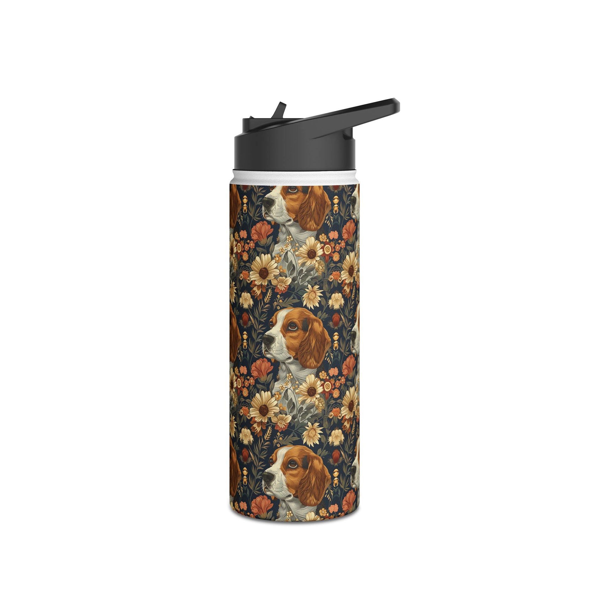 Beagle Blossoms Stainless Steel Water Bottle