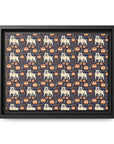 Bulldog Blossom Bonanza Matte Canvas, Framed